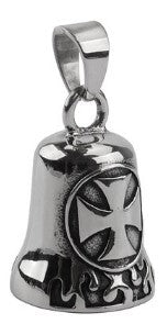 Twin Power Guardian Bell Chrome/Chrome w/Gold Maltese Cross
