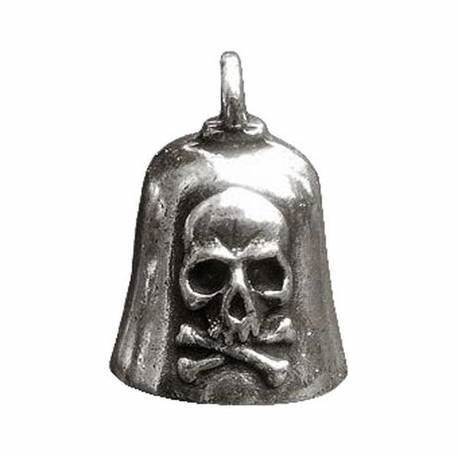 Twin Power Guardian Bell Silver w/Silver Skull n Bones