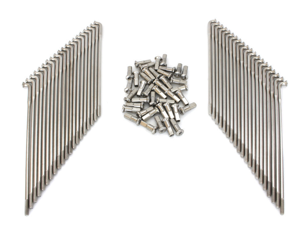 Buchanan BU-KHD202SS 17" Stainless Steel Spokes for Genuine H-D Smooth Profile Rim on 97-Up H-D style Rear Hub or H-D Style Wide Glide Front Hub