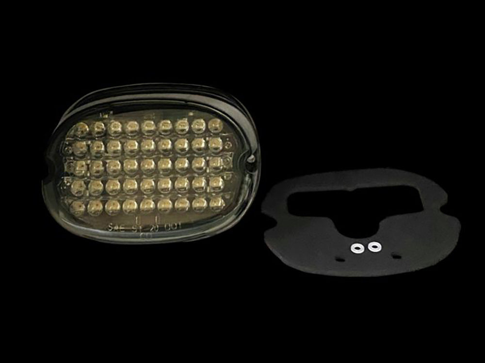 Custom Dynamics CD-CDINTTLNWS Intergrated Low Profile LED Tailight w/Turn Signals w/Smoke Lens & No Number Plate Window for most Harley-Davidson 99-Up Models