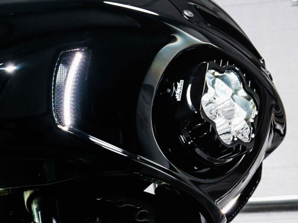 Custom Dynamics CD-CDLRSTVENTB LED Vent Inserts w/Amber & White LED's Black w/Black Mesh for Low Rider ST 22-Up