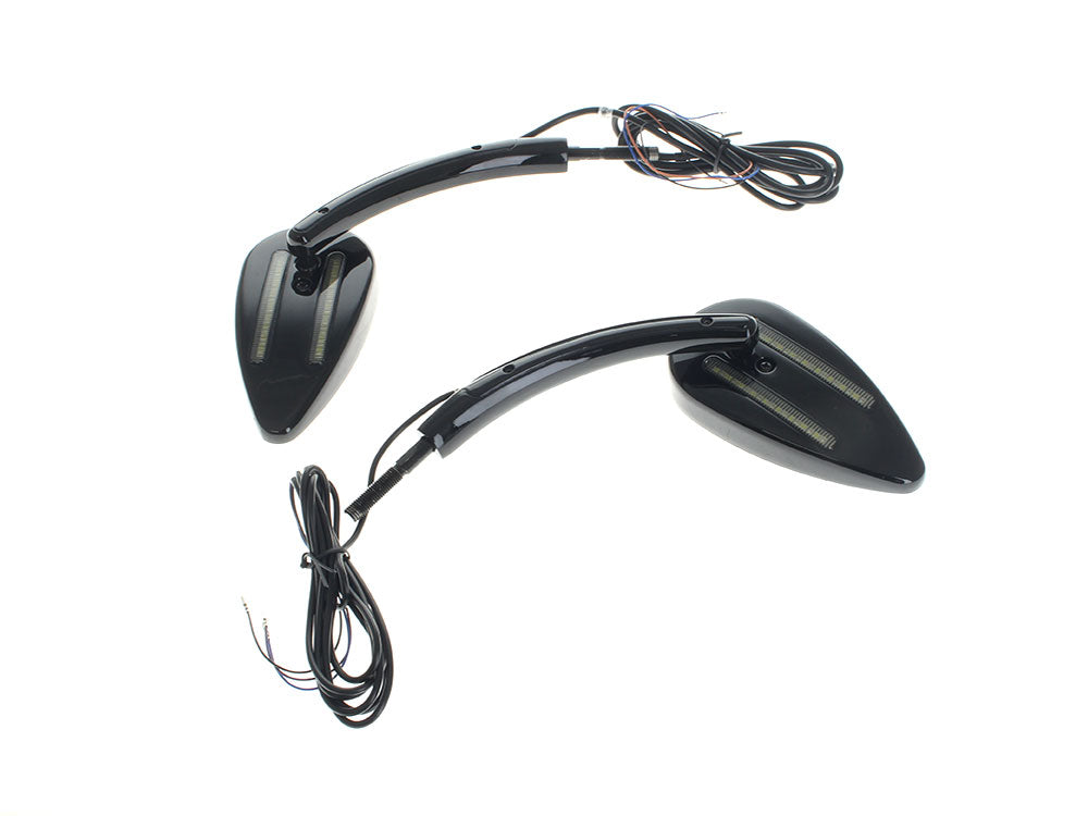 Custom Dynamics CD-CDMIRPLUGB LED Mirrors Run/Turn Black (Pair)