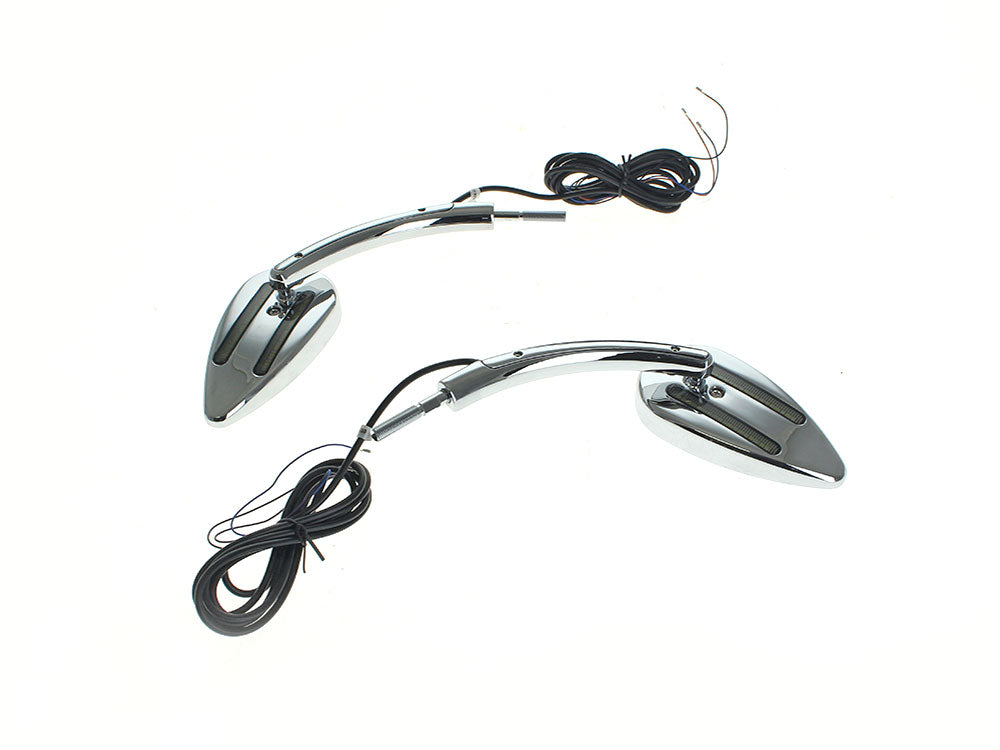 Custom Dynamics CD-CDMIRPLUGC LED Mirrors Run/Turn Chrome (Pair)