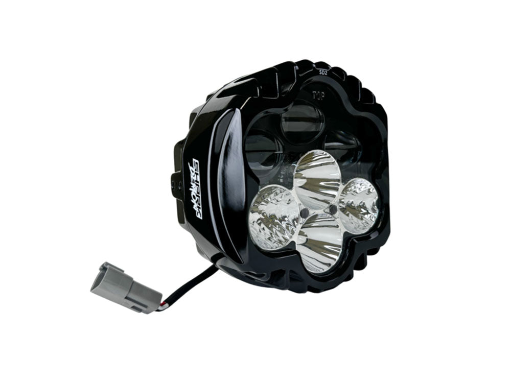 Custom Dynamics CD-SD223BATW Shark Demon LED Headlight Kit Black for CVO Street Glide 23-Up/Street Glide 24-Up