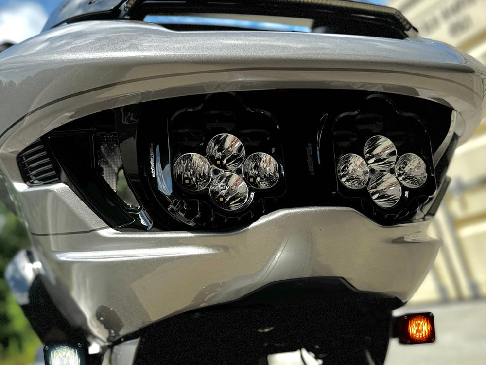 Custom Dynamics CD-SD223RGWW Shark Demon 2 LED White/White Lighting Kit for Harley-Davidson CVO Road Glide 23-Up/Road Glide/CVO Road Glide ST 24-Up
