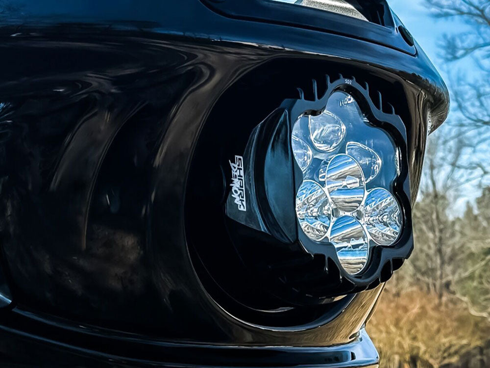 Custom Dynamics CD-SD2LRSTW Shark Demon LED Headlight Kit Black for Softail Low Rider ST/El Diablo 22-Up