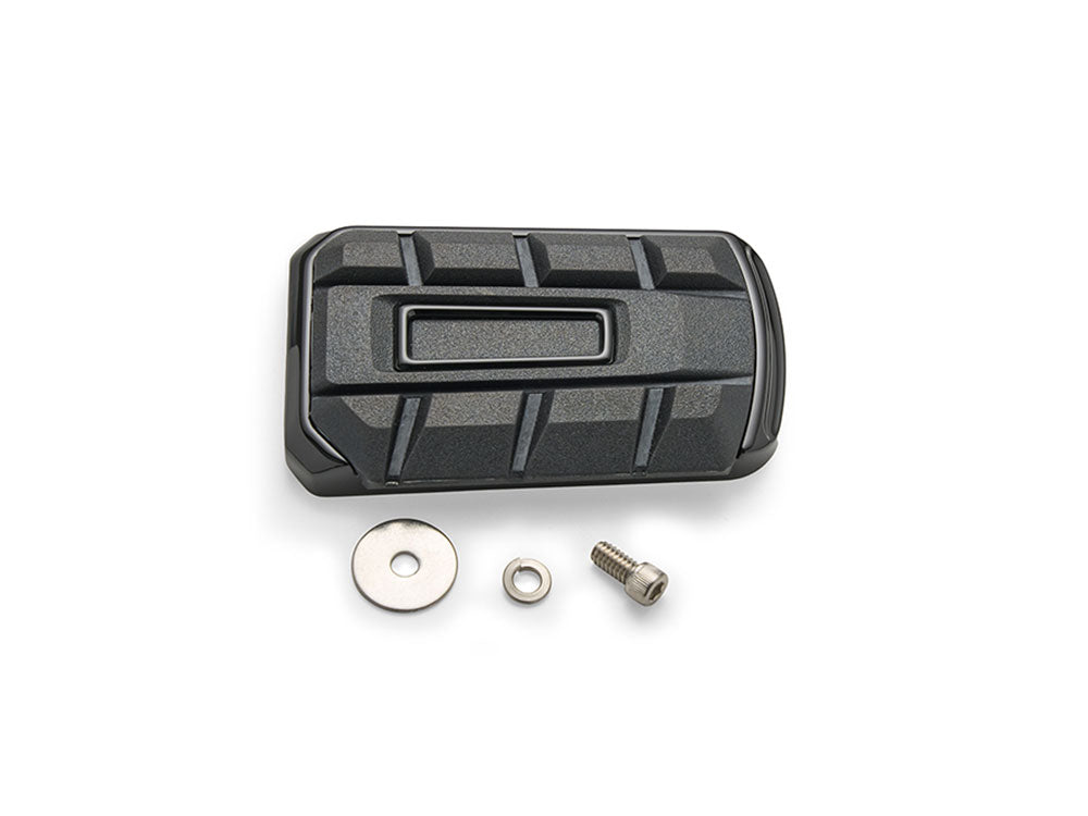 Ciro3D CIR-61520 Chicane Brake Pedal Pad Black for Touring 80-Up/FL Softail 86-17/Dyna Switchback 12-16