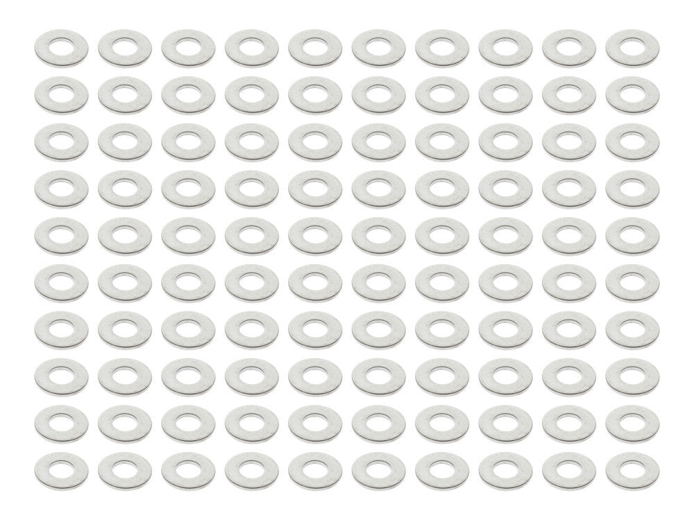 Colony Machine CM-1-4-F-100 1/4" Flat Washer Chrome (100 Pack)