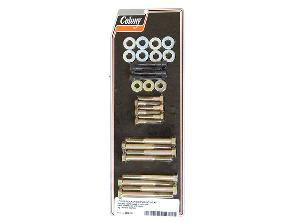 Colony Machine CM-2078-18 Lower Rocker Box Mount Kit for Evolution Big Twin 84-99/Sportster 86-03