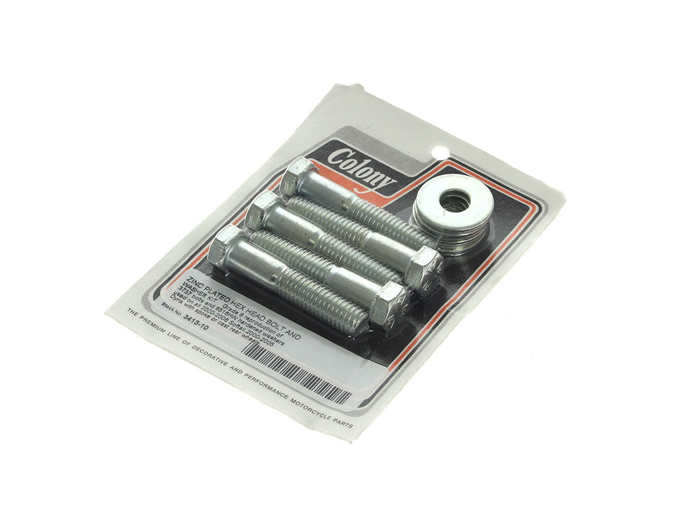 Colony Machine CM-3413-10 Rear Pulley or Sprocket Bolts Zinc Plated Hex Head 7/16-14 x 2.25"