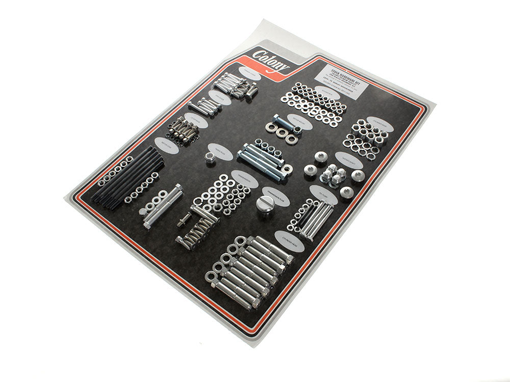 Colony Machine CM-8311-CAD Complete Stock Hardware Kit CAD Plated for Big Twin 70-75 w/Shovelhead  Engine