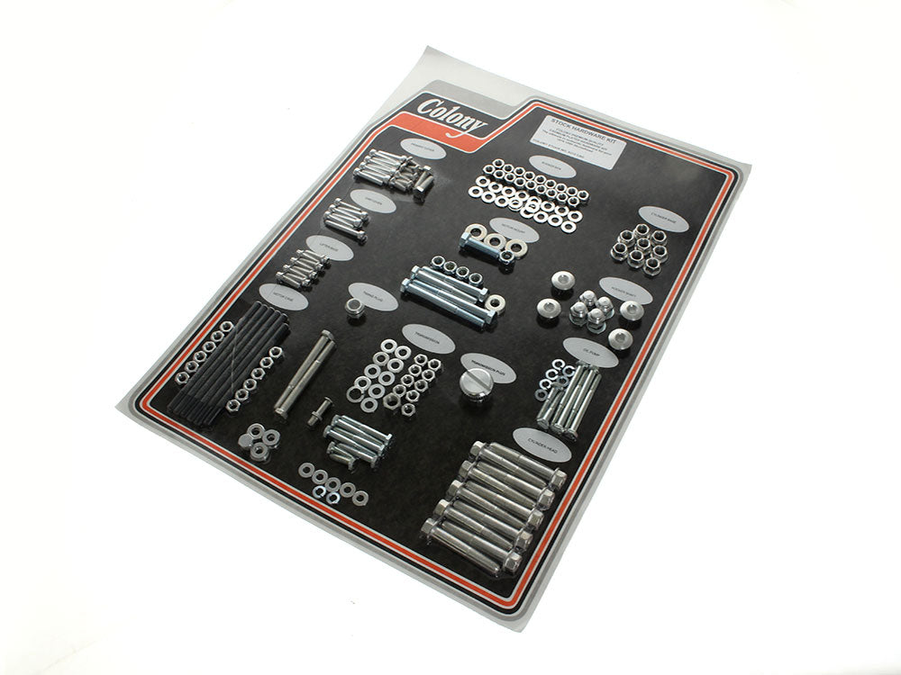 Colony Machine CM-8313-CAD Complete Stock Hardware Kit CAD Plated for Big Twin 79-80 w/Shovelhead Engine