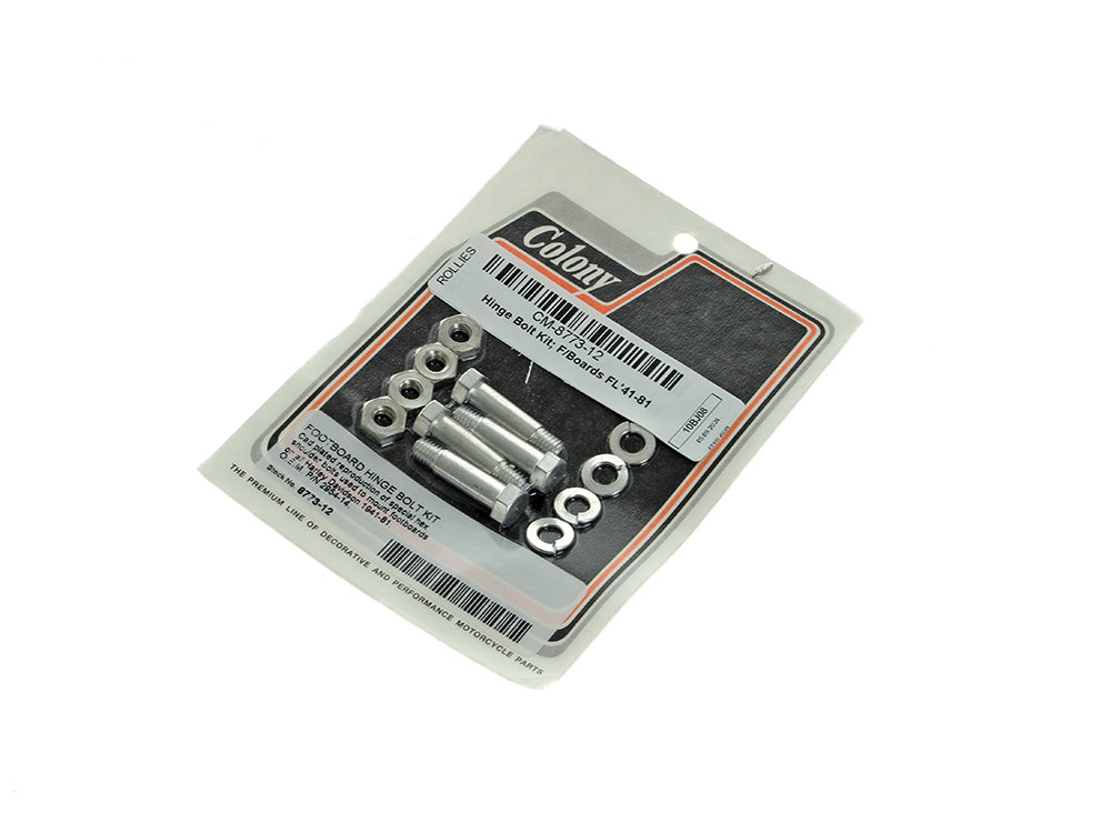 Colony Machine CM-8773-12 Floorboard Hinge Bolts Chrome for FL 41-81