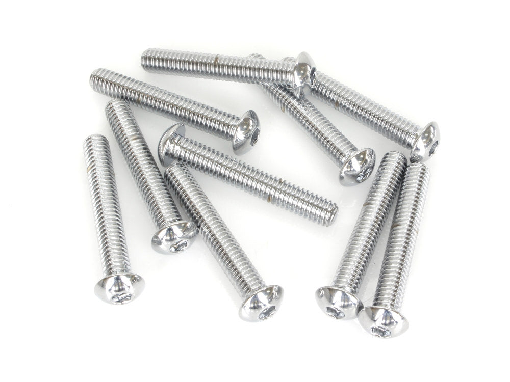 Colony Machine CM-BHC-847 5/16-18 x 2" UNC Button Head Allen Bolts Chrome (10 Pack)