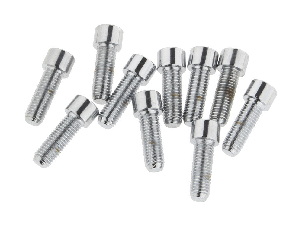 Colony Machine CM-PSHC-210 1/4-28 x 3/4" UNF Polished Socket Head Allen Bolts Chrome (10 Pack)