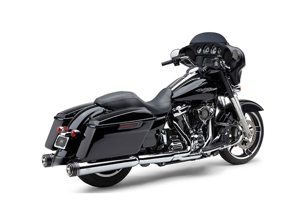 Cobra USA COB-6291 4-1/2" Gen 2 Neighbor Hater Slip-On Mufflers Chrome w/Black End Caps for Touring 17-Up