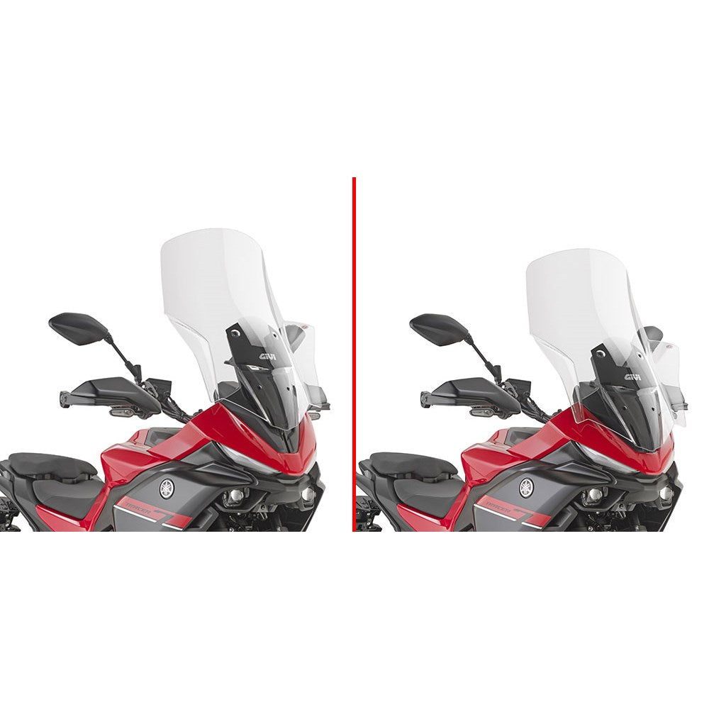 Givi D2177ST Clear Windshield 64.5 x 49cm for Yamaha Tracer 7/Tracer 7 GT 25-Up