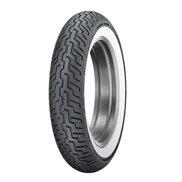 Dunlop D402 Wide White Wall Front Tyre MT90 B-16 74H Tubeless - EasyR