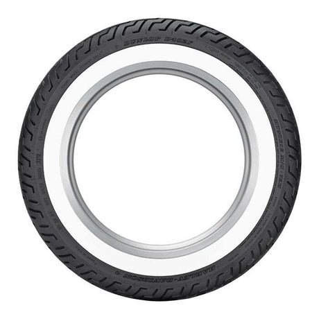 Dunlop D402 Wide White Wall Front Tyre MT90 B-16 74H Tubeless - EasyR