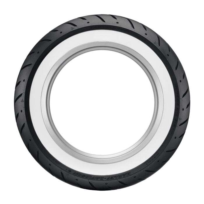 Dunlop D407 Wide White Wall Rear Tyre 180/65 B-16 81H Tubeless - EasyR