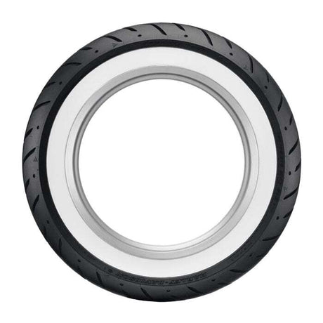 Dunlop D407 Wide White Wall Rear Tyre 180/65 B-16 81H Tubeless - EasyR
