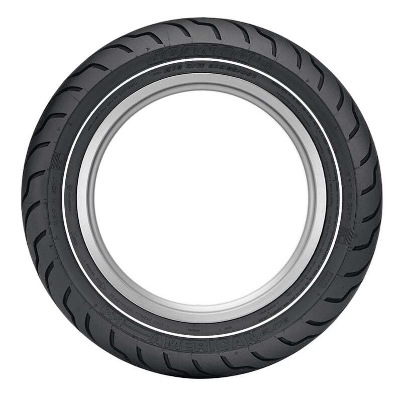 Dunlop American Elite Narrow White Wall Rear Tyre 180/65 B-16 MT 81H Tubeless - EasyR