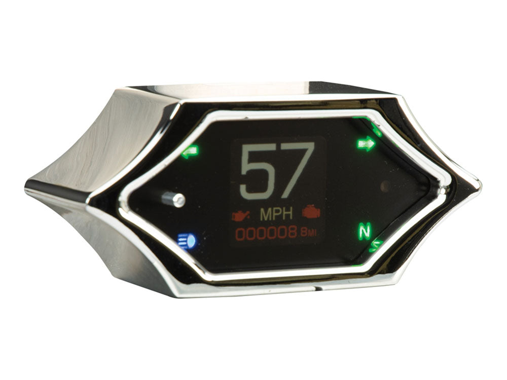 Dakota Digital DAK-MLX-5200 Spike 4-1/2" x 2" KPH Speedometer Chrome