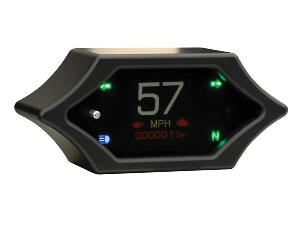 Dakota Digital DAK-MLX-5200-K Spike 4-1/2" x 2" KPH Speedometer Black