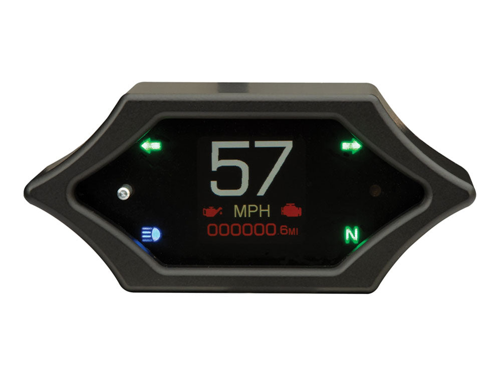Dakota Digital DAK-MLX-5200-K Spike 4-1/2" x 2" KPH Speedometer Black
