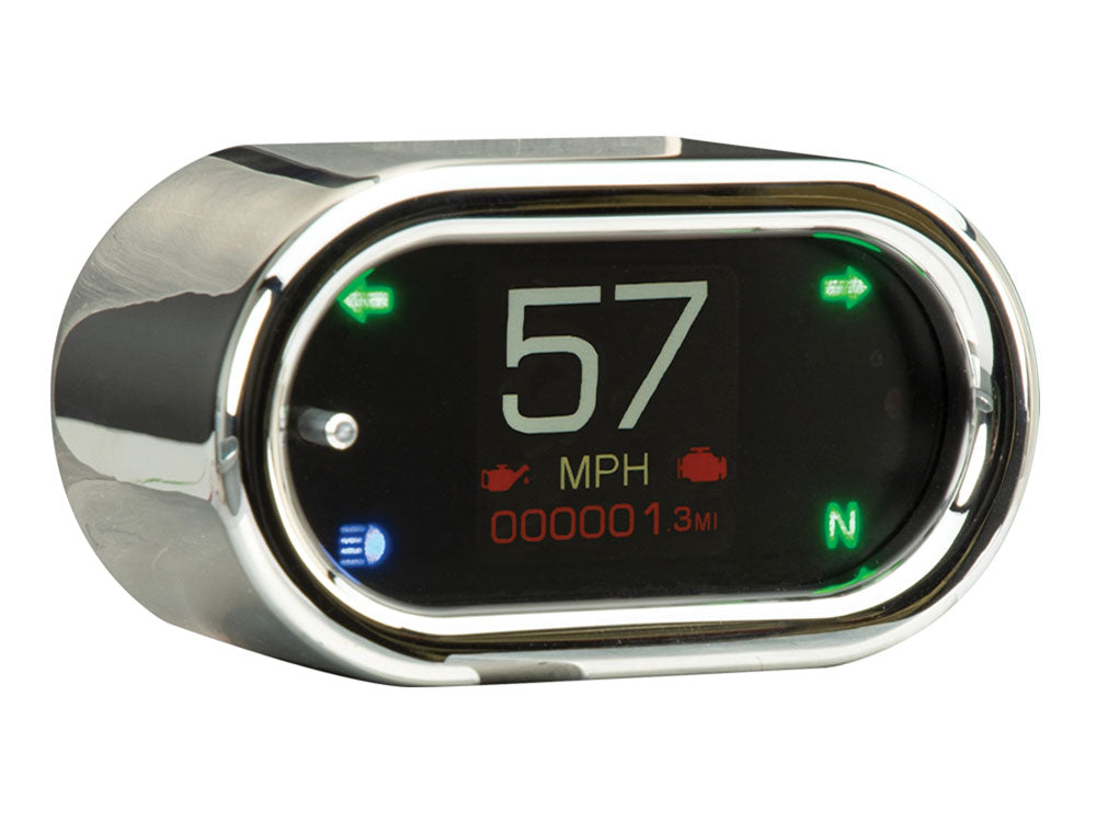 Dakota Digital DAK-MLX-5400 Classic 3-1/2" x 2" KPH Speedometer Chrome