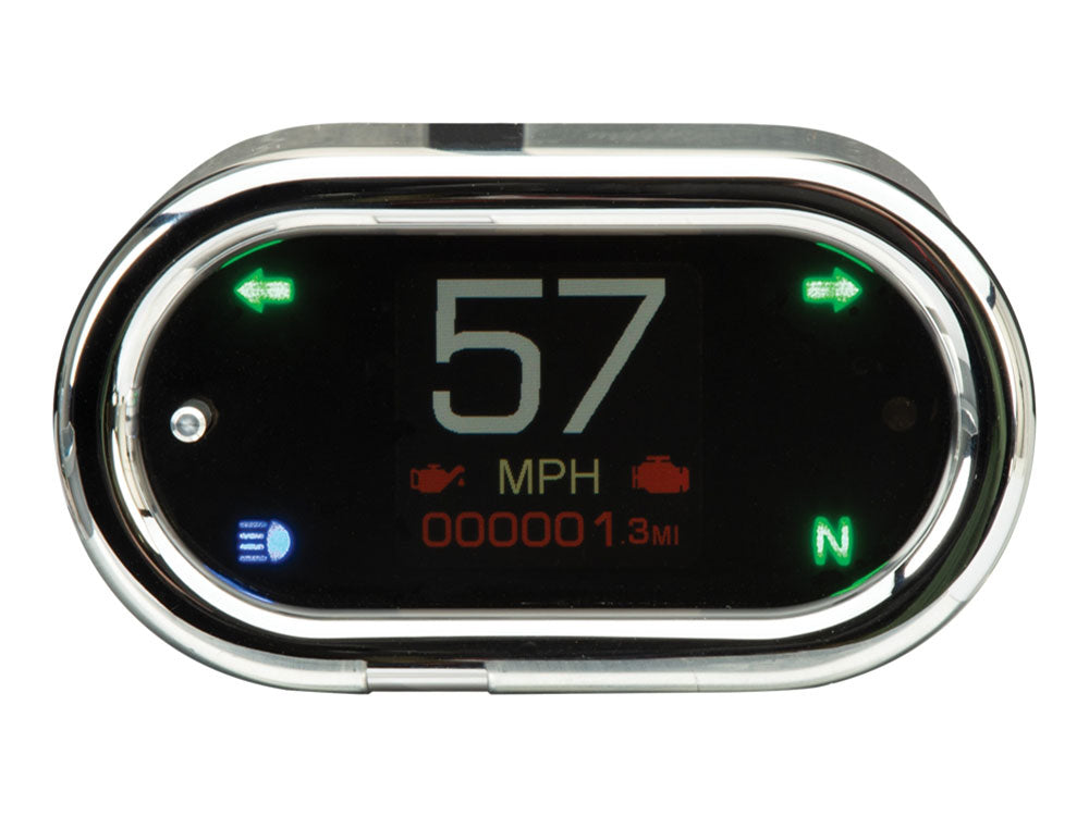 Dakota Digital DAK-MLX-5400 Classic 3-1/2" x 2" KPH Speedometer Chrome