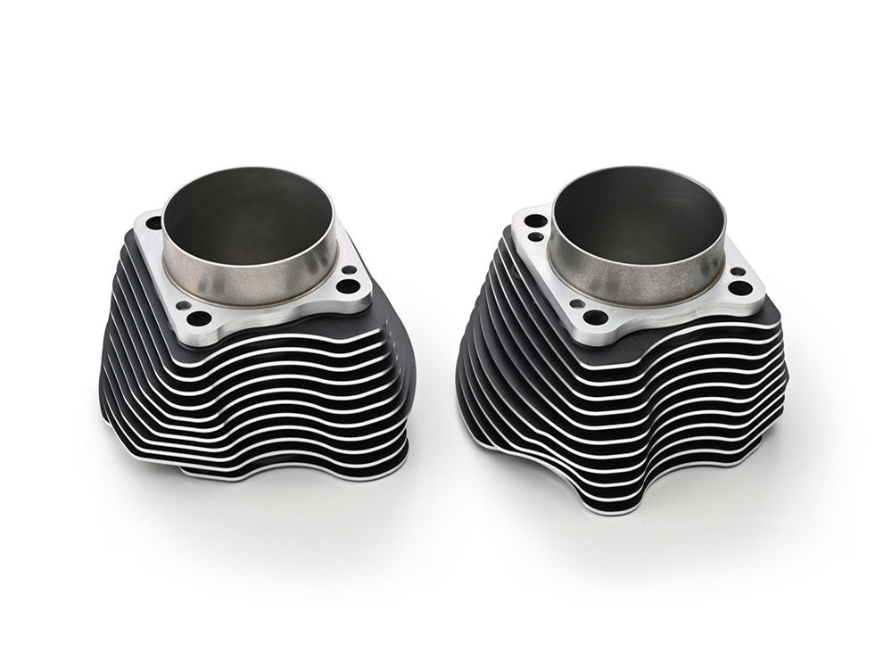 Daytona Parts Co DAY-81675 4.250" Bore Cylinder Head Set Black w/Highlighted Fins for Harley-Davidson Softail 18-24/Touring 17-23 Models