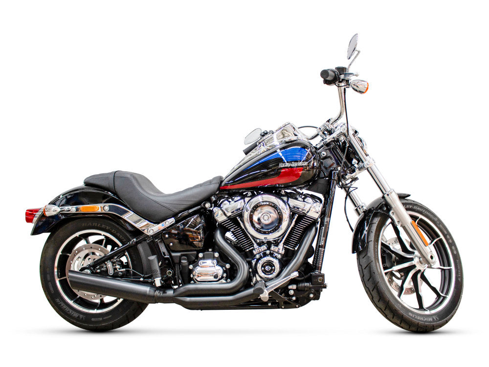 D&D Exhaust DD635N-31F Low Cat 2-1 Exhaust Black for Harley-Davidson Softail 25-Up Models Non-240 Tyre Models
