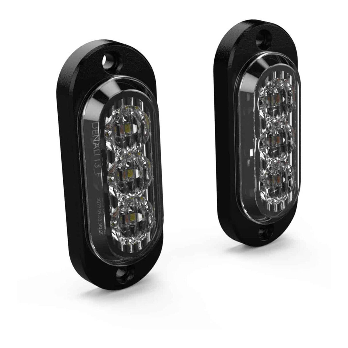 Denali T3 Front Turn Signals/DRL Pods White/Amber (Pair)