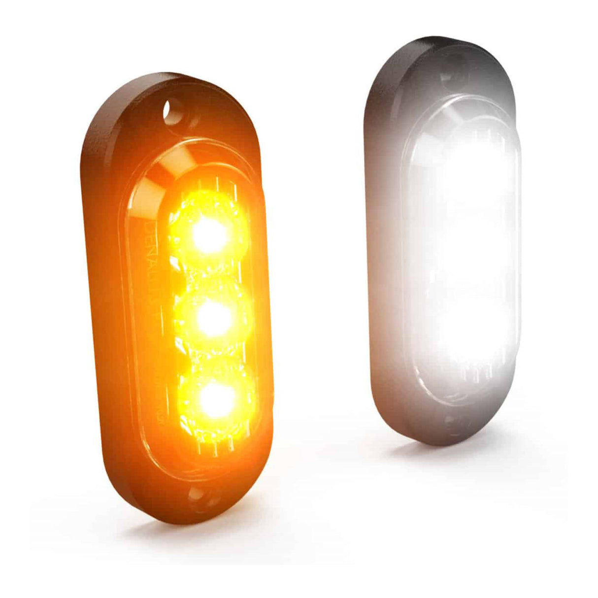 Denali T3 Front Turn Signals/DRL Pods White/Amber (Pair)