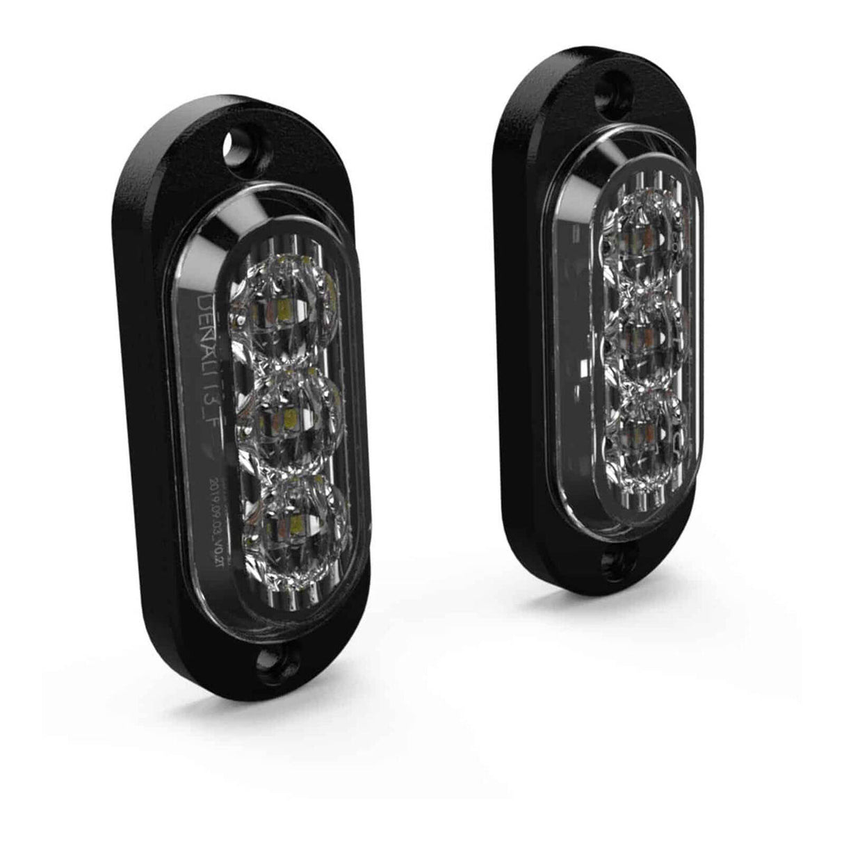 Denali T3 Rear Turn Signals/Brake Light Pods Red/Amber (Pair)