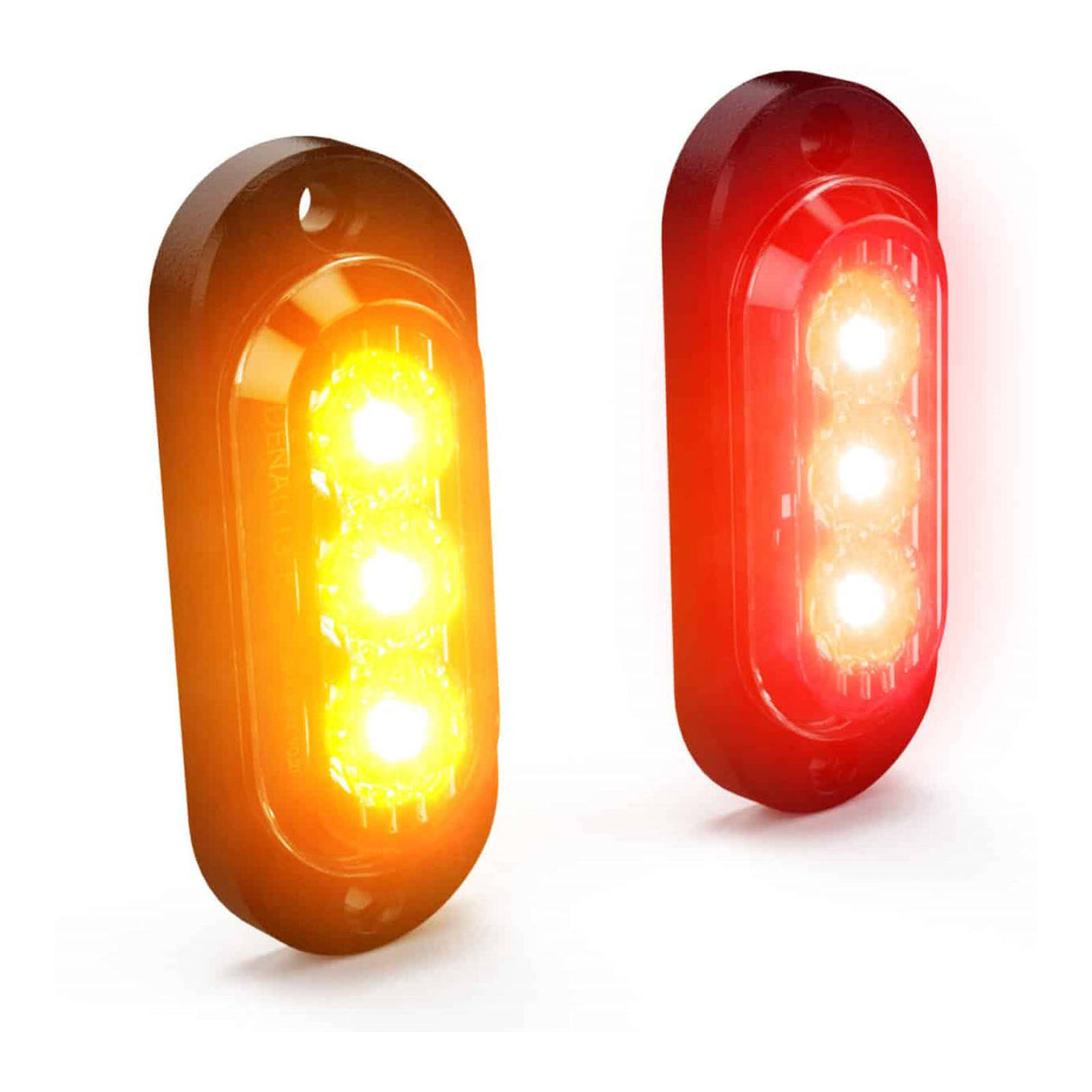 Denali T3 Rear Turn Signals/Brake Light Pods Red/Amber (Pair)