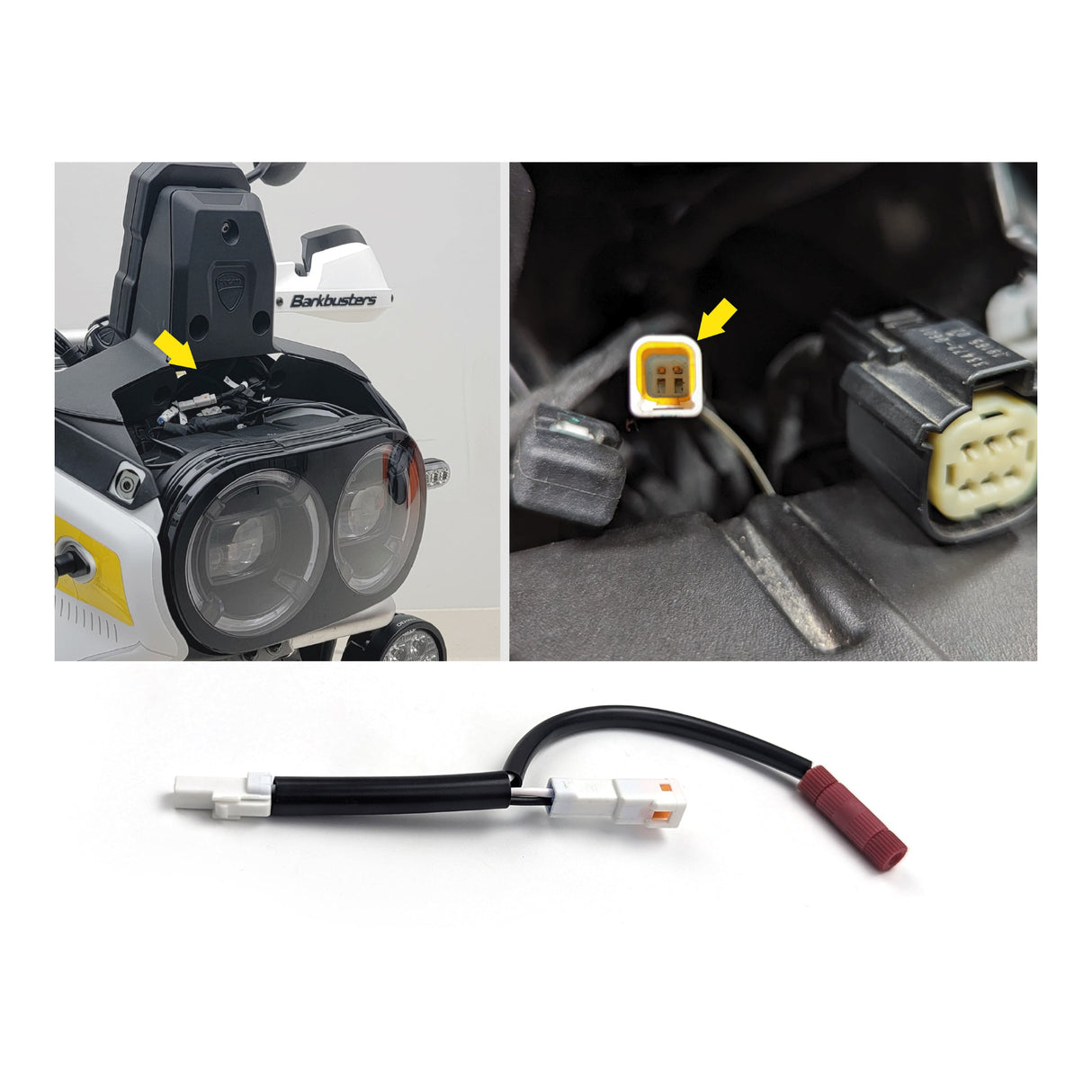 Denali Switched Power Wiring Adapter for Ducati DesertX 23-24 Models