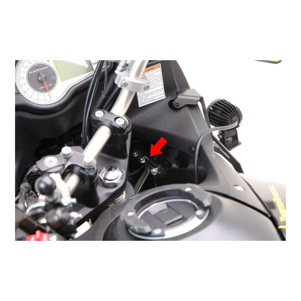 Denali Horn Mount for Suzuki V-Strom DL650 04-20/V-Strom DL650 Adventure 04-17/V-Strom DL1000 02-13 w/SoundBomb Original Dual-Tone Air Horn
