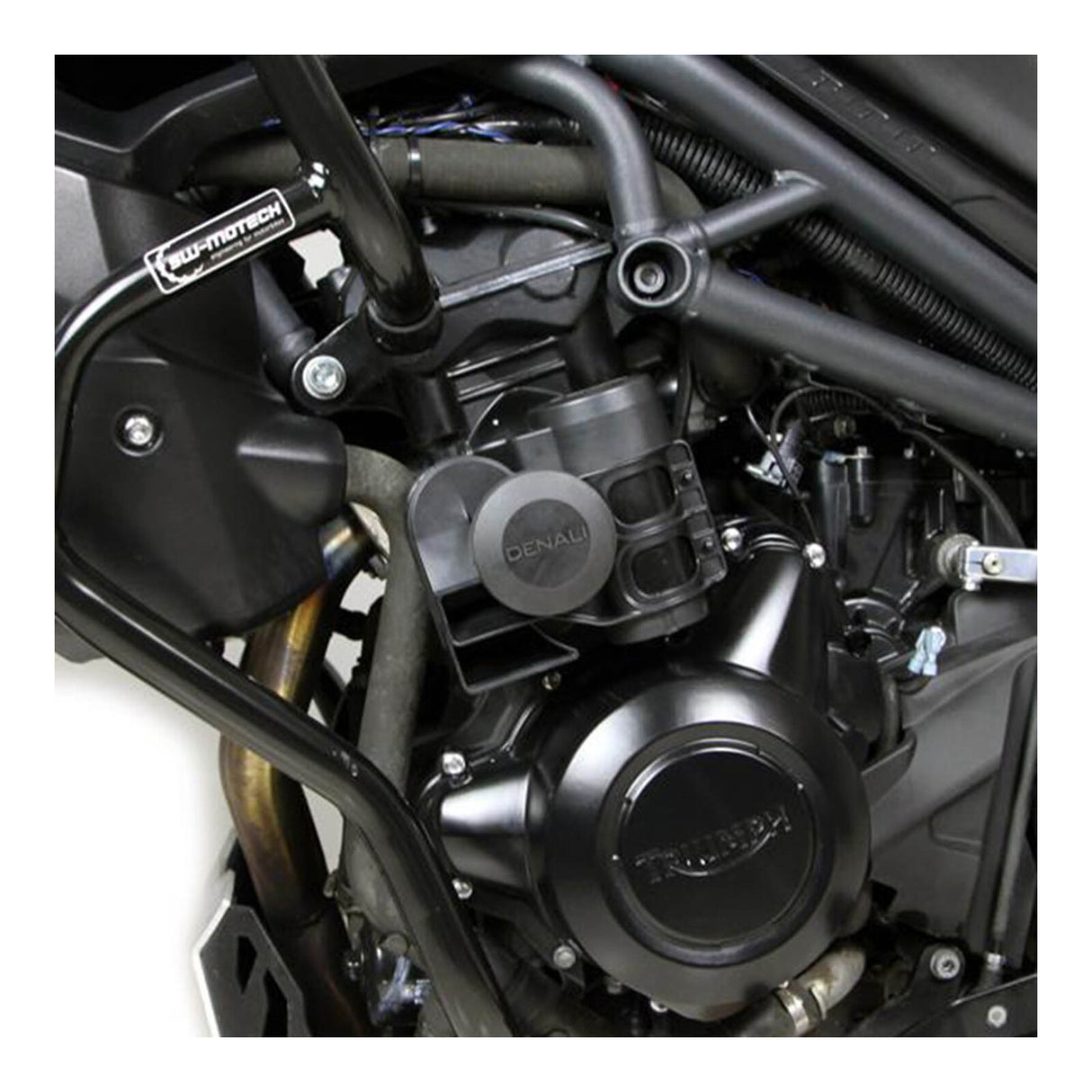 Denali Horn Mount for Triumph Tiger 800/Tiger 800 XC 10-14 Models w/SoundBomb Original Dual-Tone Air Horn