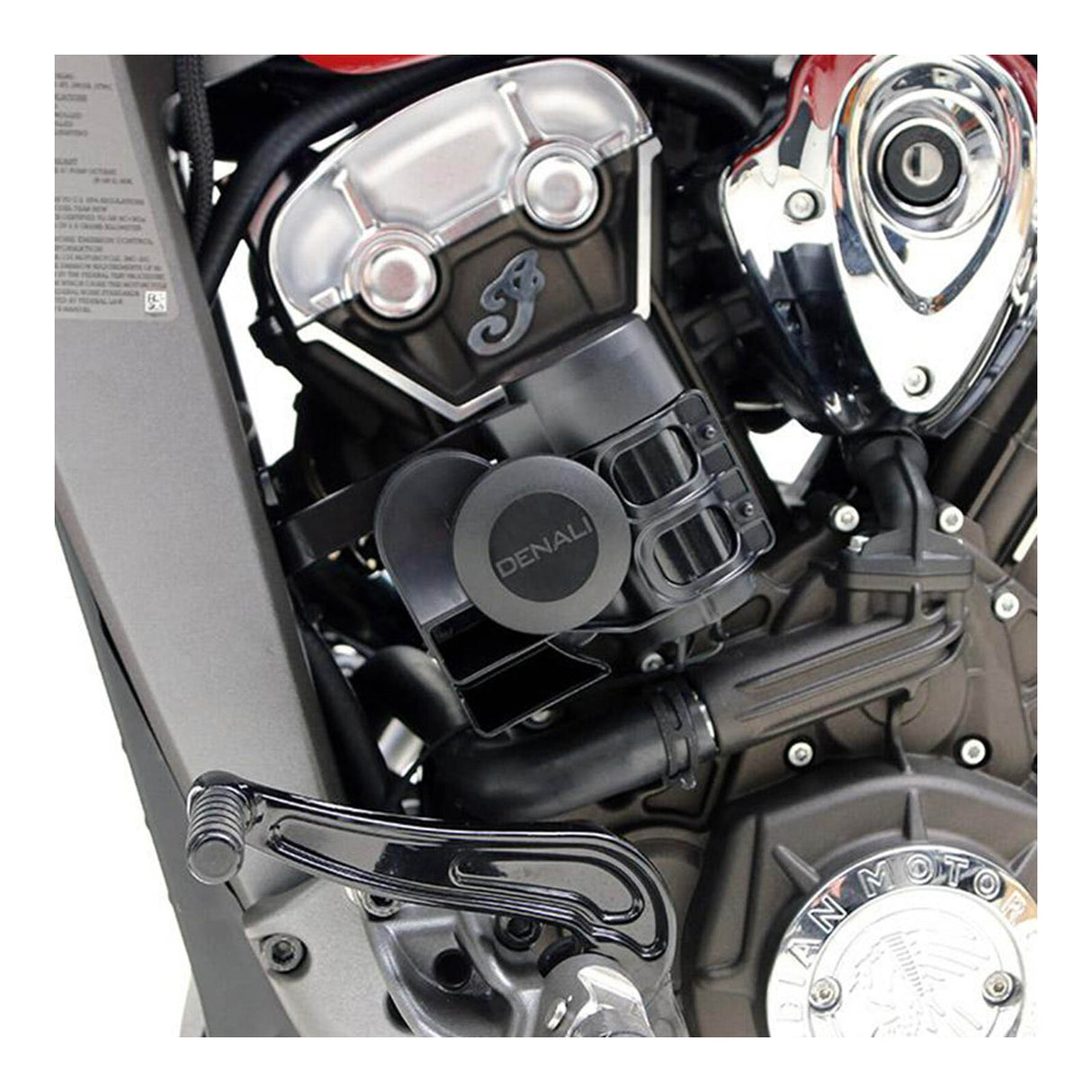 Denali Horn Mount for Indian Scout 15-21/Scout Bobber 18-21 w/SoundBomb Original Dual-Tone Air Horn
