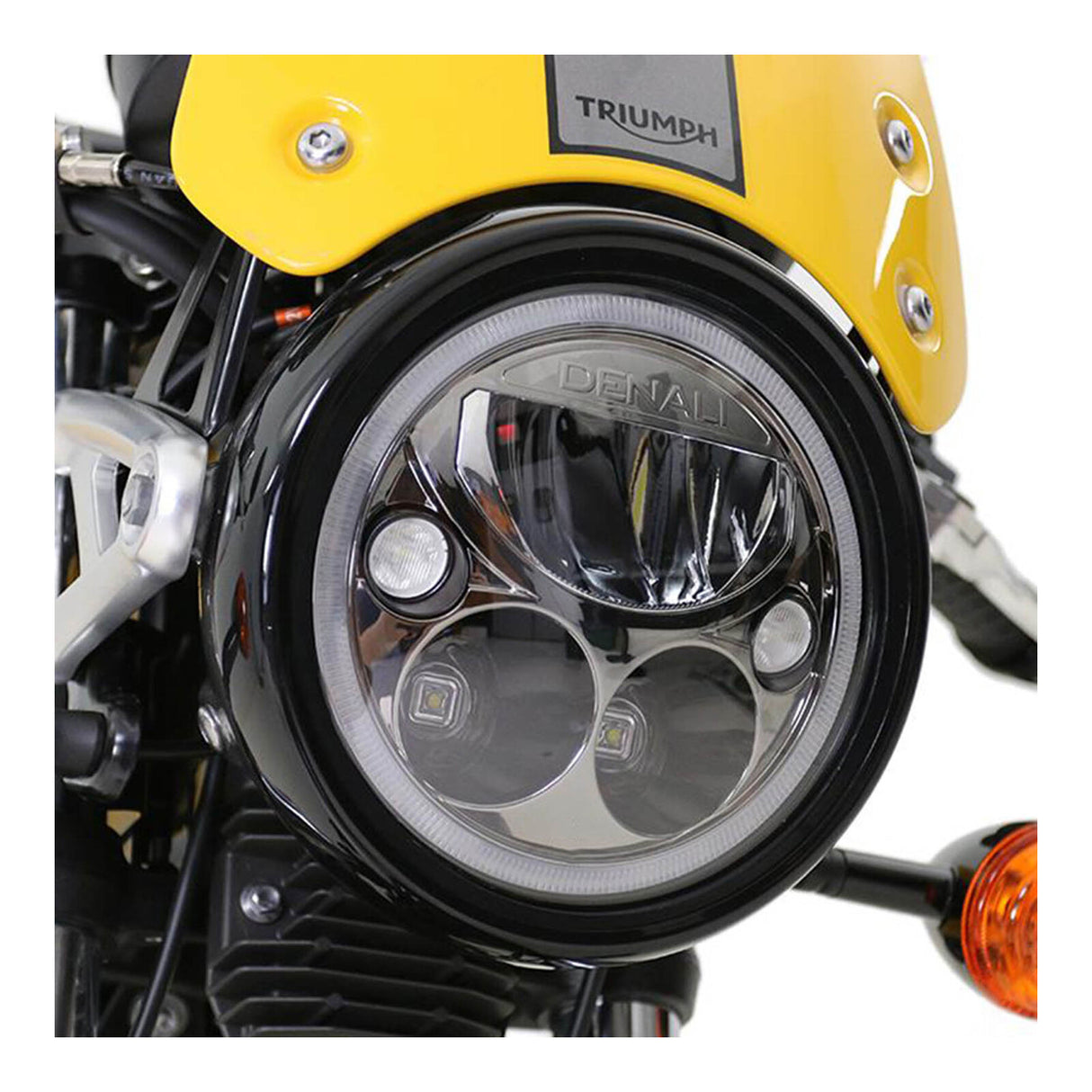 Denali LED Headlight Mount for Triumph Bonneville T120/Street Twin 16-19/Street Cup 17-19/Street Scrambler 18-19 w/M7 DOT LED Headlights