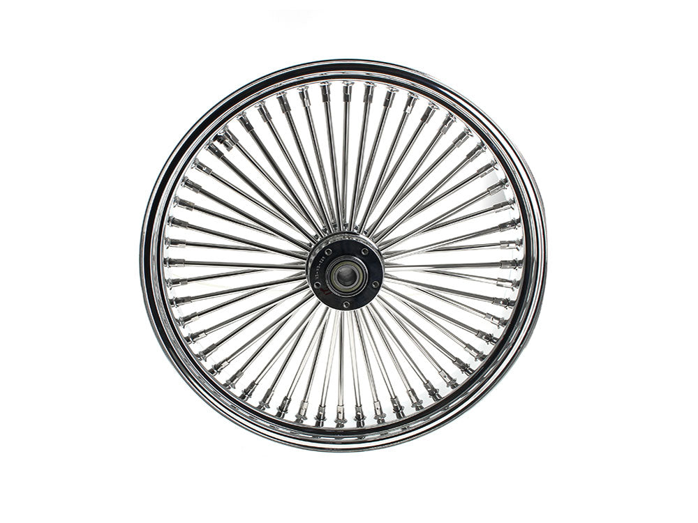 DNA Specialty DNA-21582642A 21" x 3.5" Mammoth Fat Spoke Front Wheel Chrome for Dual Disc Harley-Davidson Mid Glide Dyna Low Rider 14-17/Low Rider S 20-Up/Low Rider ST 22-Up