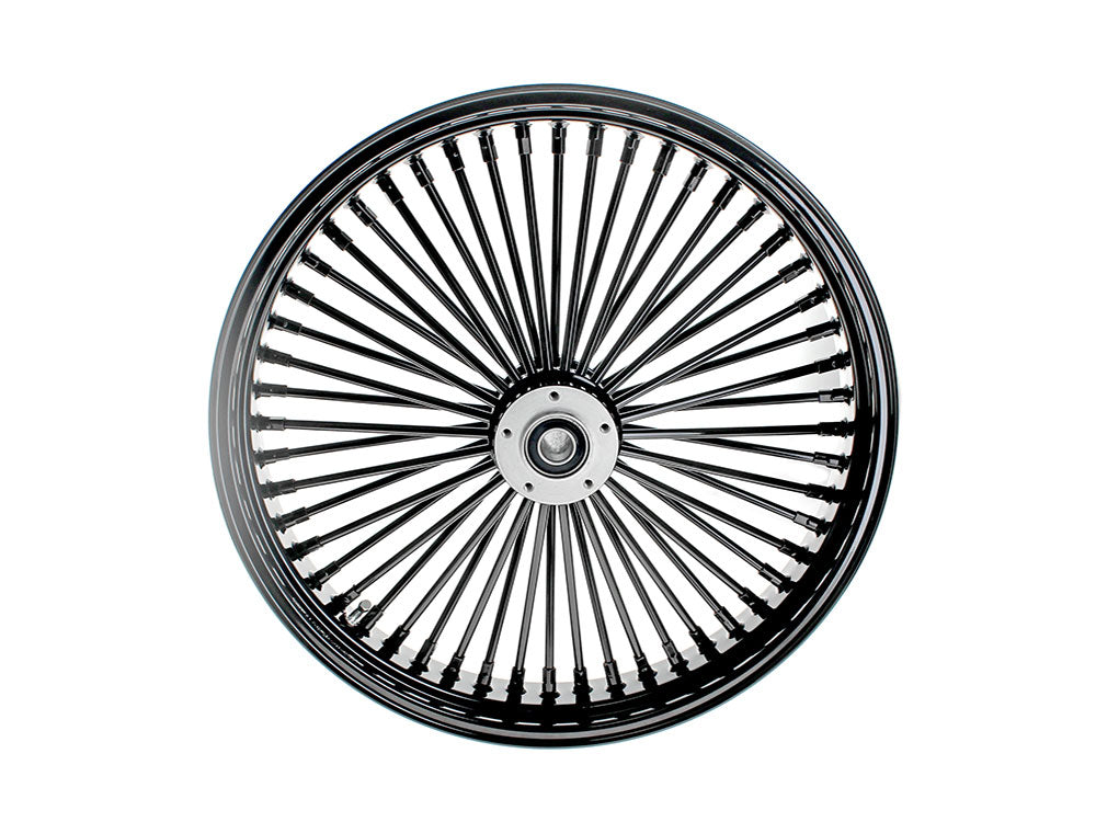 DNA Specialty DNA-21582642A-AB 21" x 3.5" Mammoth Fat Spoke Front Wheel Gloss Black for Dual Disc Harley-Davidson Mid Glide Dyna Low Rider 14-17/Low Rider S 20-Up/Low Rider ST 22-Up