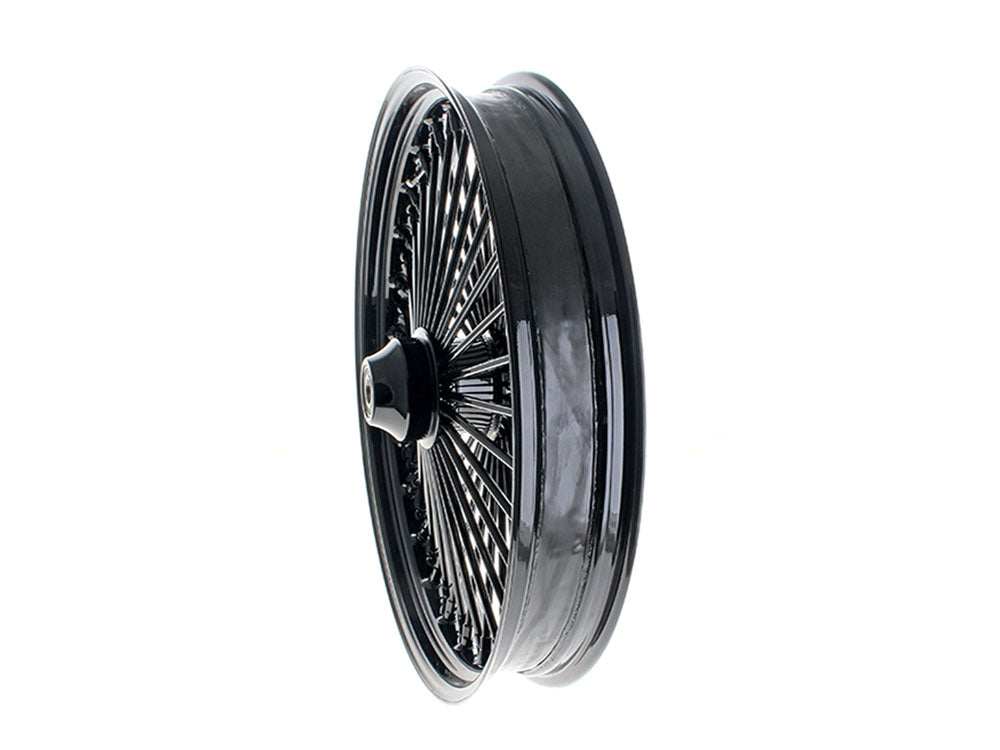 DNA Specialty DNA-23380742A-AB 23" x 3.5" Mammoth Fat Spoke Front Wheel Gloss Black for Fatboy 18-Up