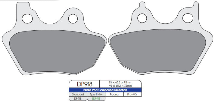 DP Brakes DP918 Sintered Brake Pads