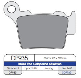 DP Brakes DP935 Sintered Brake Pads