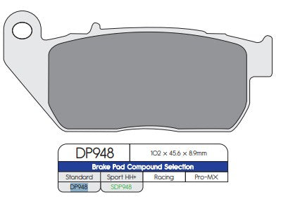 DP Brakes DP948 Sintered Brake Pads