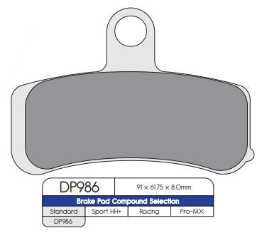 DP Brakes DP986 Sintered Brake Pads