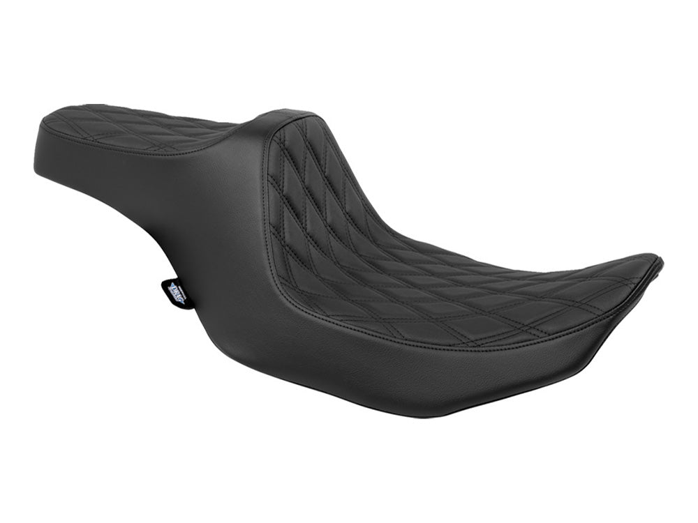 Drag Specialties DS-0801-1918 Predator 3 Dual Seat w/Black Double Diamond Lattice Stitch for Harley-Davidson CVO Touring 23-Up/Street Glide/Road Glide 24-Up/Touring 25-Up